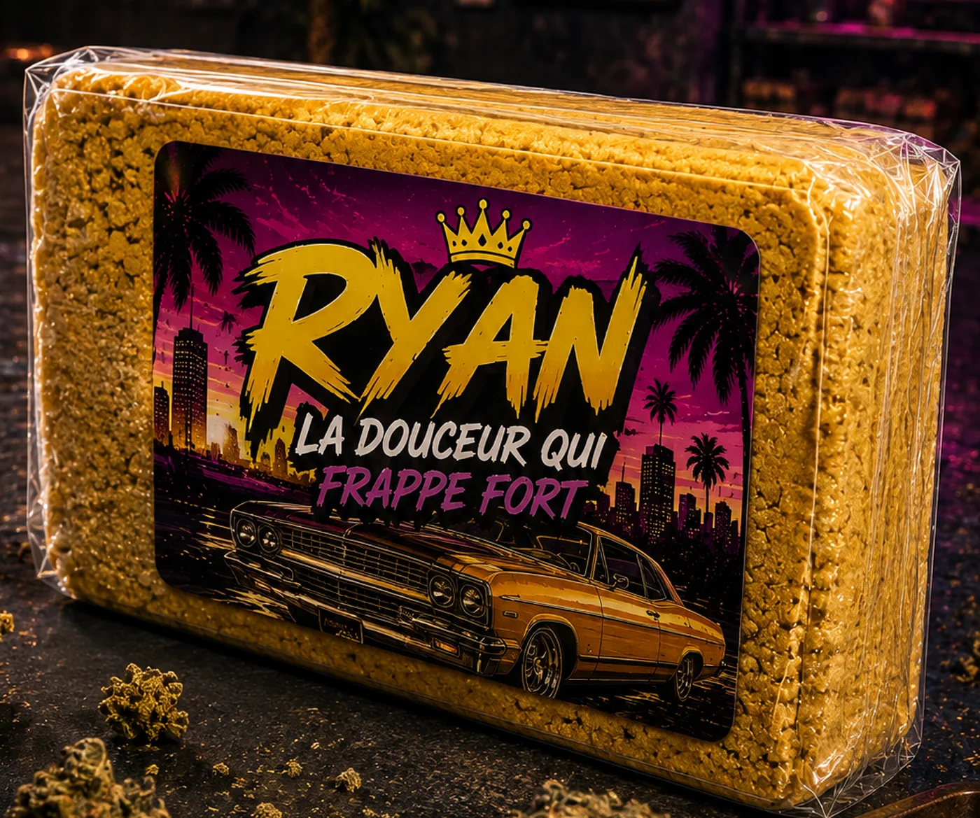 Plaquette CBD Mousseux 100 g, résine pressée à texture aérée